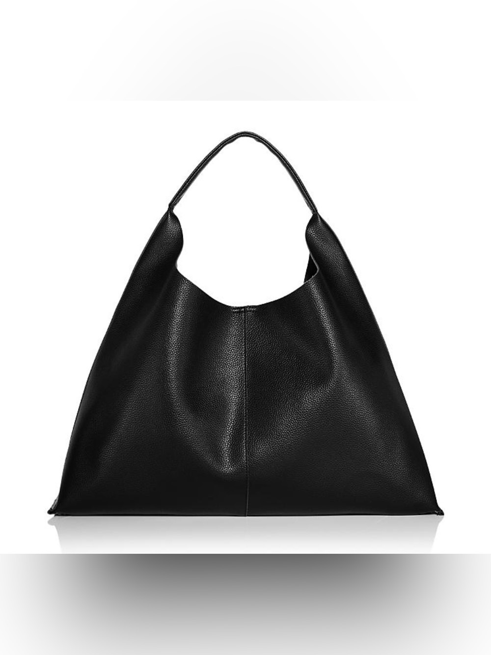 AQUA Slouchy Leather Hobo Tote NEW - Picture 2 of 16
